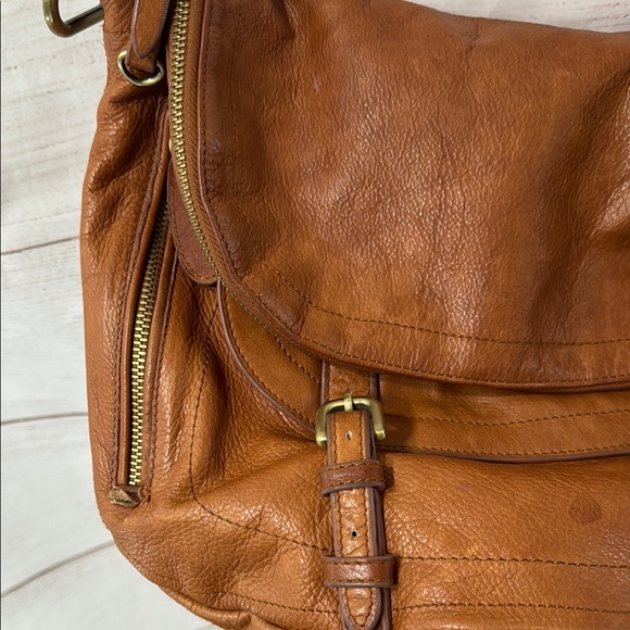 Anthropologie tan brown Leather Crossbody Bag Sabina New York Leather Crossbody - Picture 7 of 16